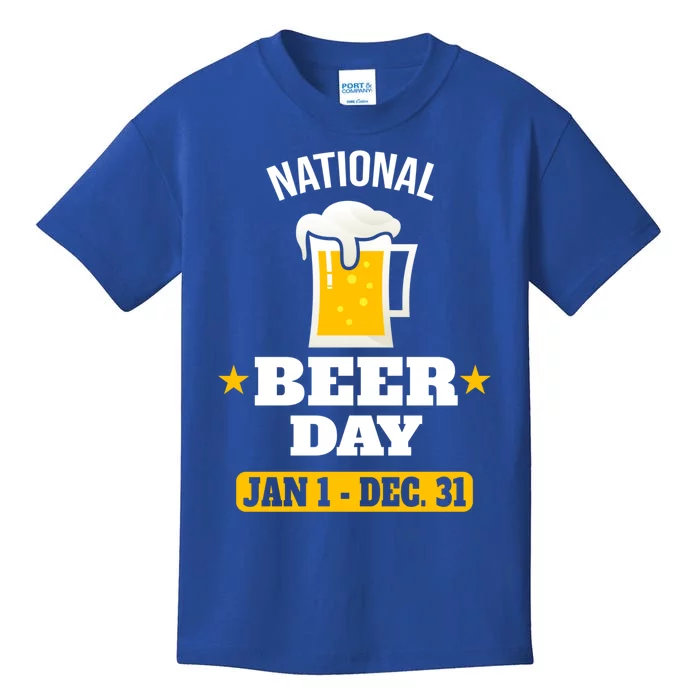 National Beer Day Funny Beer Design For Craft Beer Lovers Great Gift Kids T-Shirt