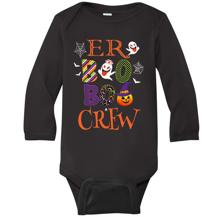 Nursing Boo ER Crew Halloween Costumes Medical Nurse Baby Long Sleeve Bodysuit