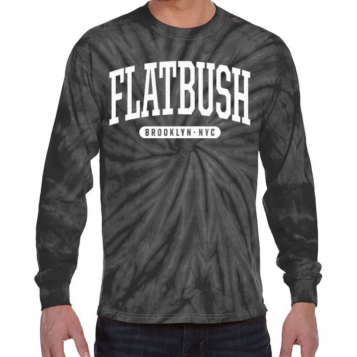 Nyc Borough Flatbush Brooklyn New York Tie-Dye Long Sleeve Shirt