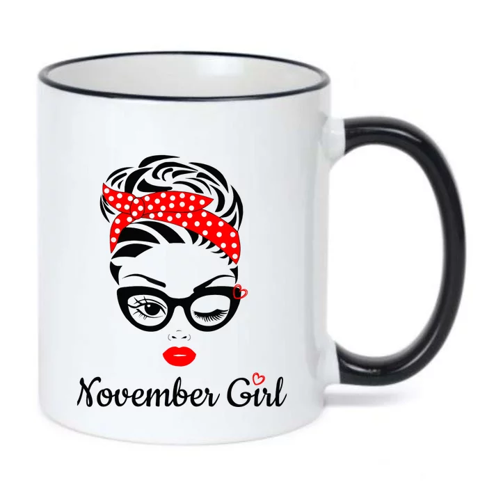 November Birthday For Born November Black Color Changing Mug