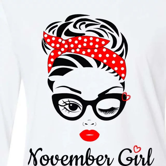 November Birthday For Born November Womens Cotton Relaxed Long Sleeve T-Shirt