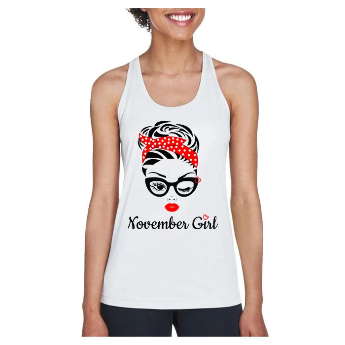 November Birthday For Born November Women's Racerback Tank