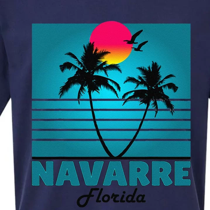 Navarre Beach Florida Fl Summer Seagulls Souvenirs Sueded Cloud Jersey T-Shirt