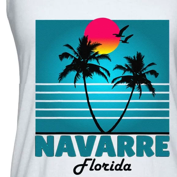 Navarre Beach Florida Fl Summer Seagulls Souvenirs Ladies Essential Flowy Tank