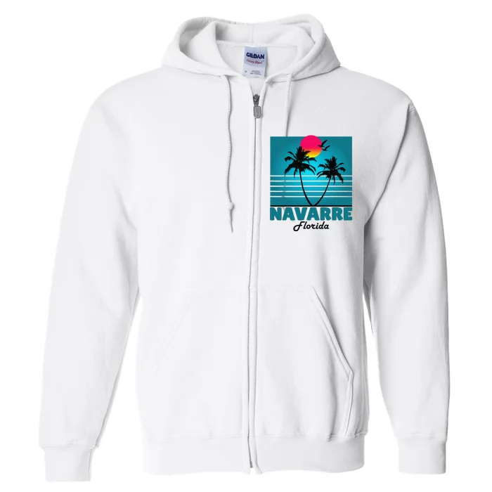 Navarre Beach Florida Fl Summer Seagulls Souvenirs Full Zip Hoodie