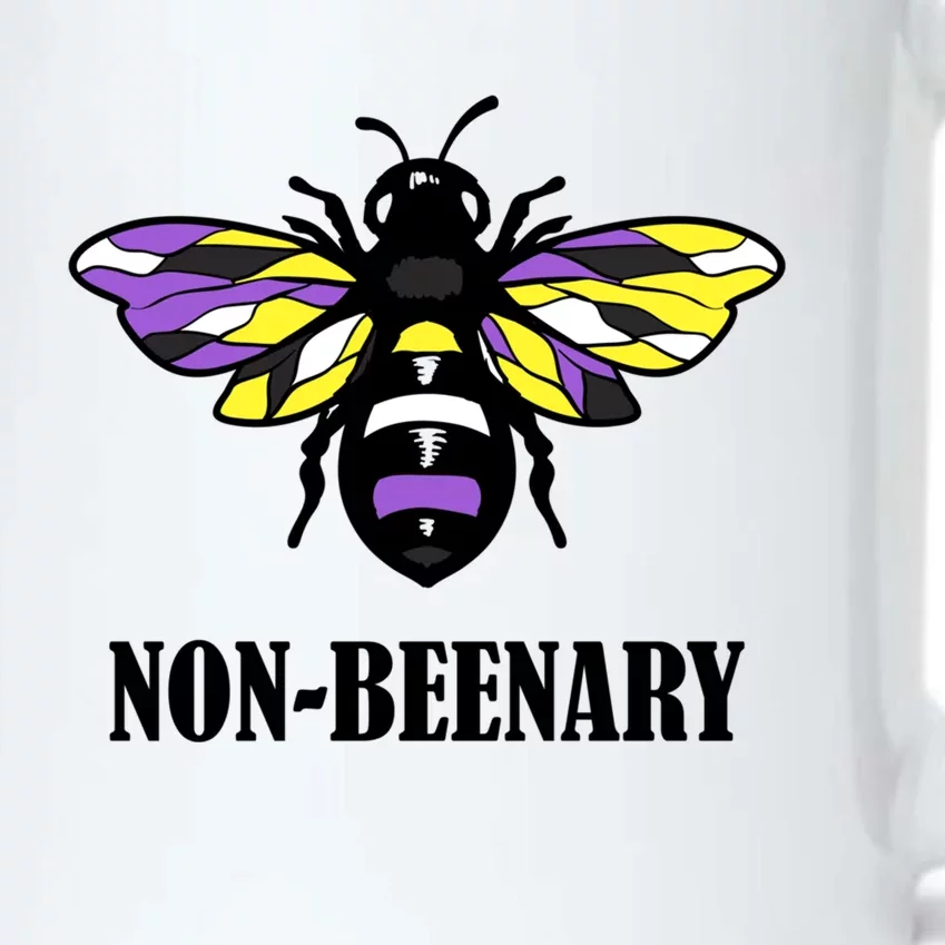 Non Binary Flag Bee Funny Proud Lgbtq Ally Nonbinary Pride Gift Black Color Changing Mug