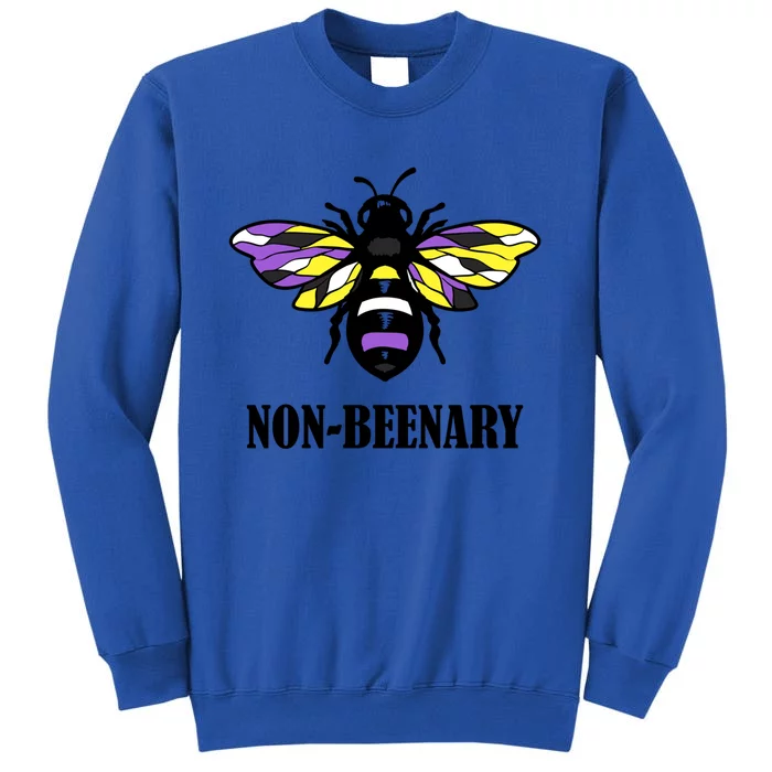 Non Binary Flag Bee Funny Proud Lgbtq Ally Nonbinary Pride Gift Tall Sweatshirt