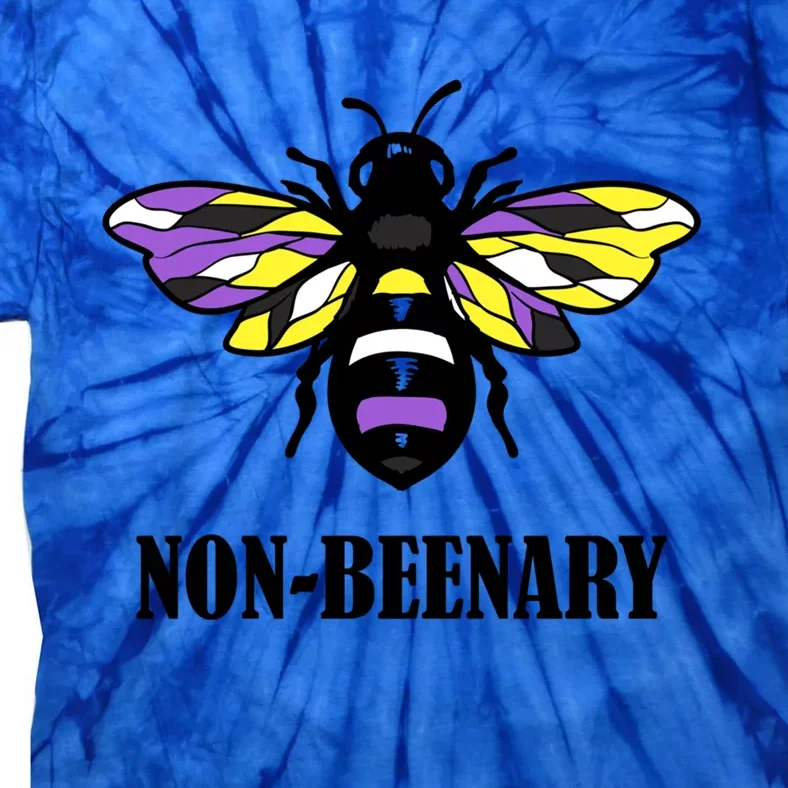 Non Binary Flag Bee Funny Proud Lgbtq Ally Nonbinary Pride Gift Tie-Dye T-Shirt