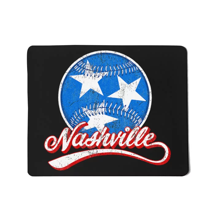 Nashville Baseball Faded Mousepad