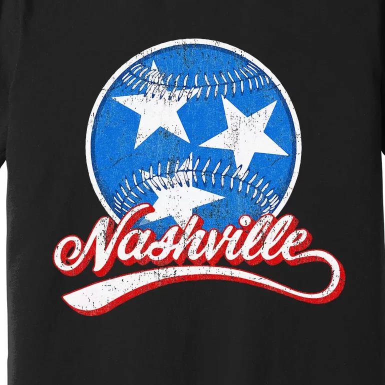 Nashville Baseball Faded Premium T-Shirt