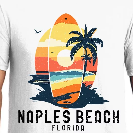 Naples Beach Florida Surfboard Waves Beach Pajama Set