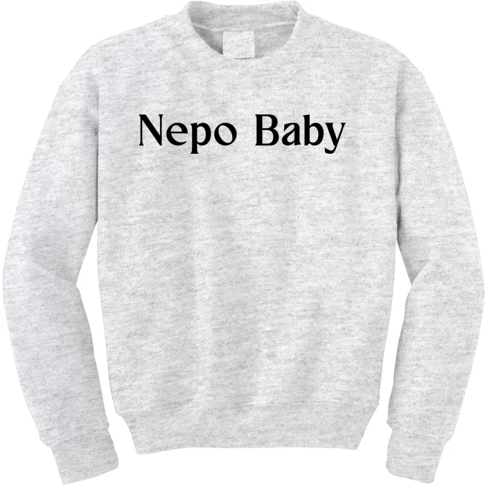 Nepo Baby Funny Celebrity Nepotism Baby Kids Sweatshirt