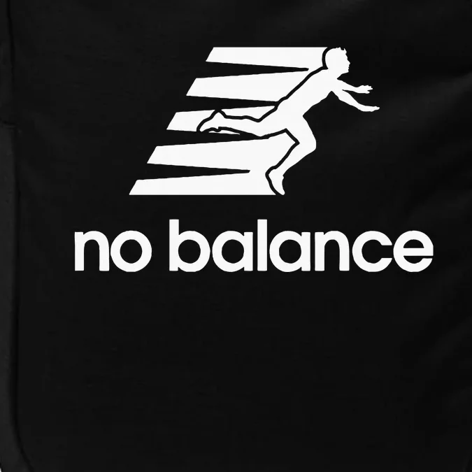 No Balance Funny Running Logo Parody No Balance Impact Tech Backpack