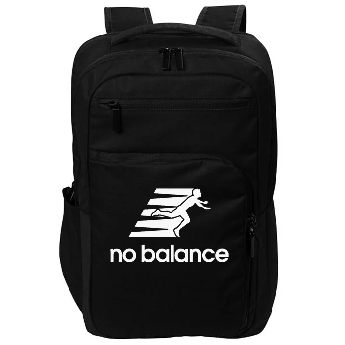 No Balance Funny Running Logo Parody No Balance Impact Tech Backpack