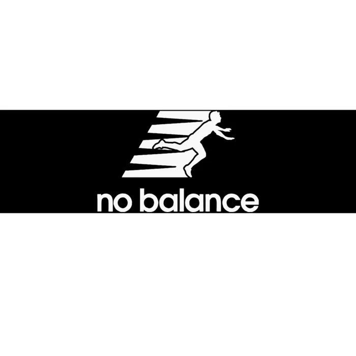 No Balance Funny Running Logo Parody No Balance Bumper Sticker