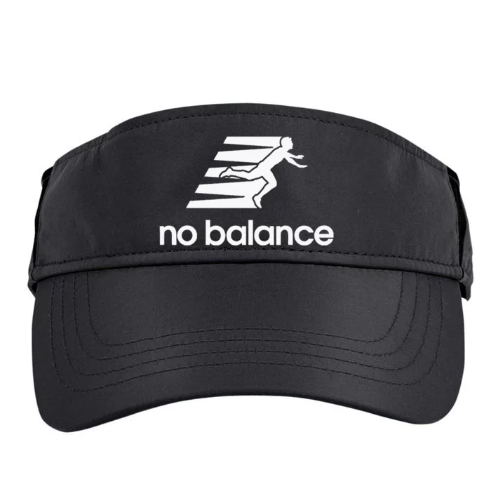 No Balance Funny Running Logo Parody No Balance Adult Drive Performance Visor