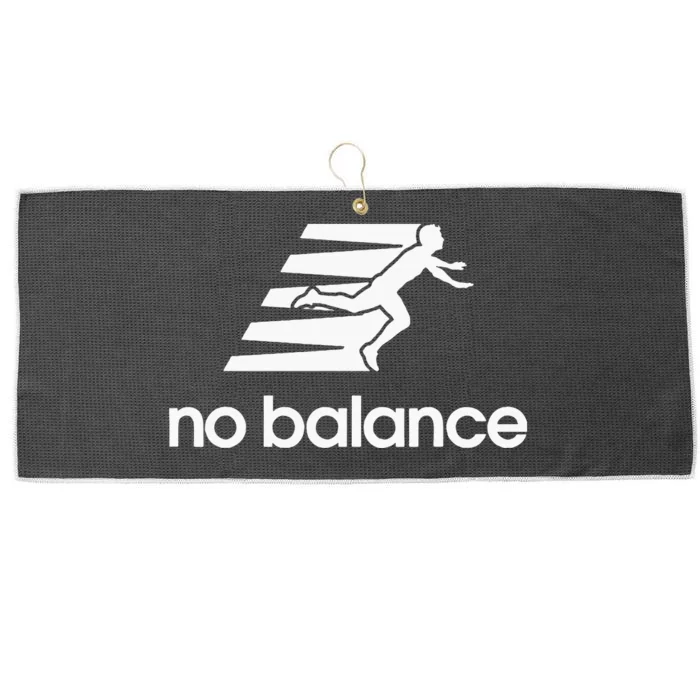 No Balance Funny Running Logo Parody No Balance Large Microfiber Waffle Golf Towel