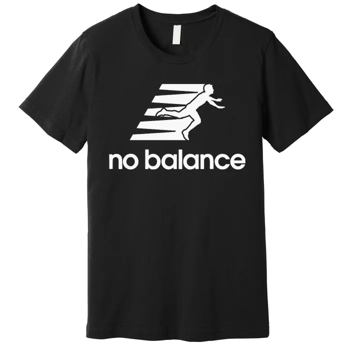 No Balance Funny Running Logo Parody No Balance Premium T-Shirt