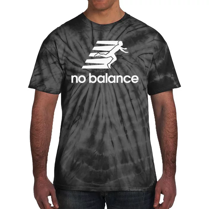 No Balance Funny Running Logo Parody No Balance Tie-Dye T-Shirt