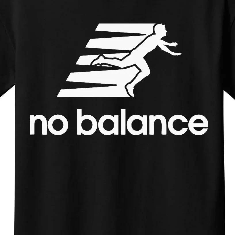 No Balance Funny Running Logo Parody No Balance Kids T-Shirt