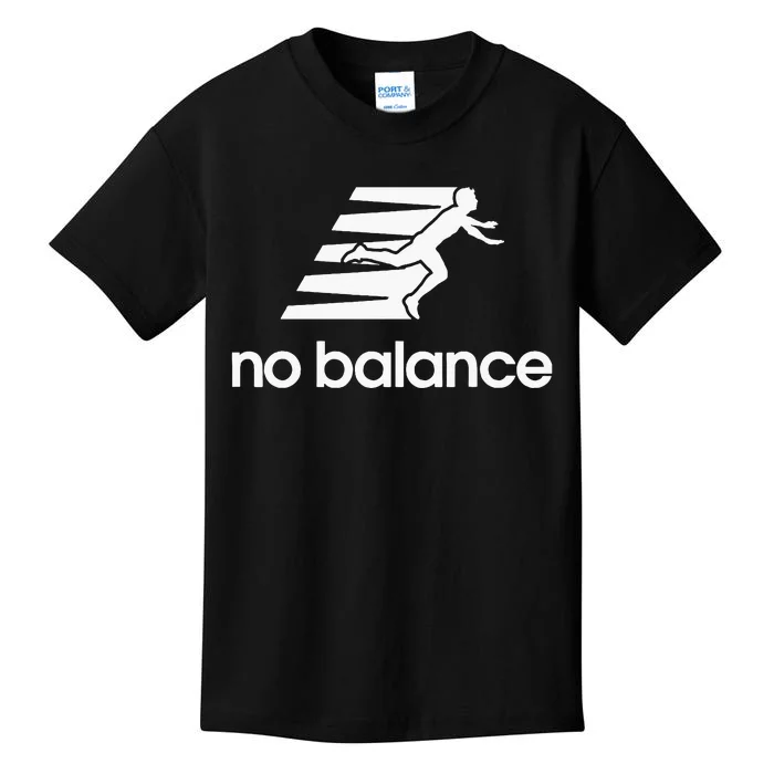 No Balance Funny Running Logo Parody No Balance Kids T-Shirt