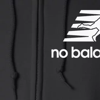 No Balance Funny Running Logo Parody No Balance Full Zip Hoodie