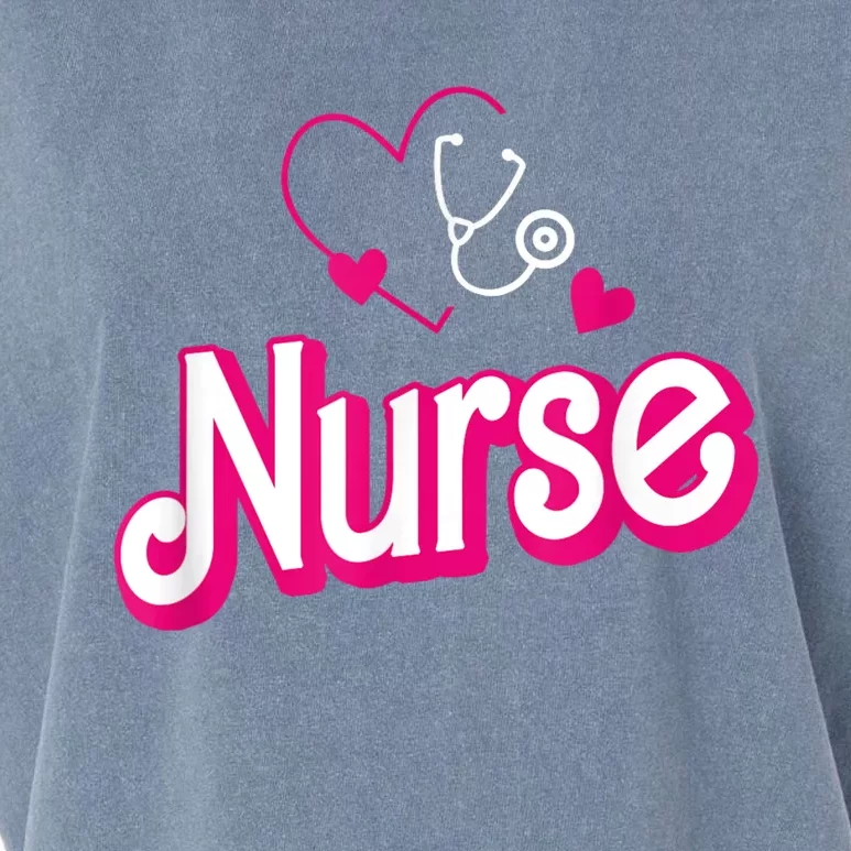 Nerrrdy Black Funny Nurse Garment-Dyed Women's Muscle Tee