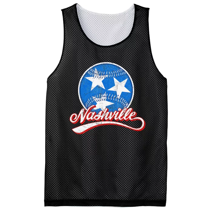 Nashville Baseball Faded Mesh Reversible Basketball Jersey Tank