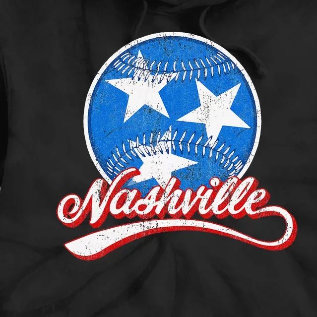 Nashville Baseball Faded Tie Dye Hoodie