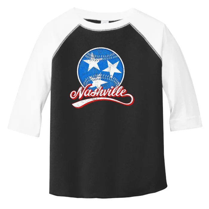 Nashville Baseball Faded Toddler Fine Jersey T-Shirt