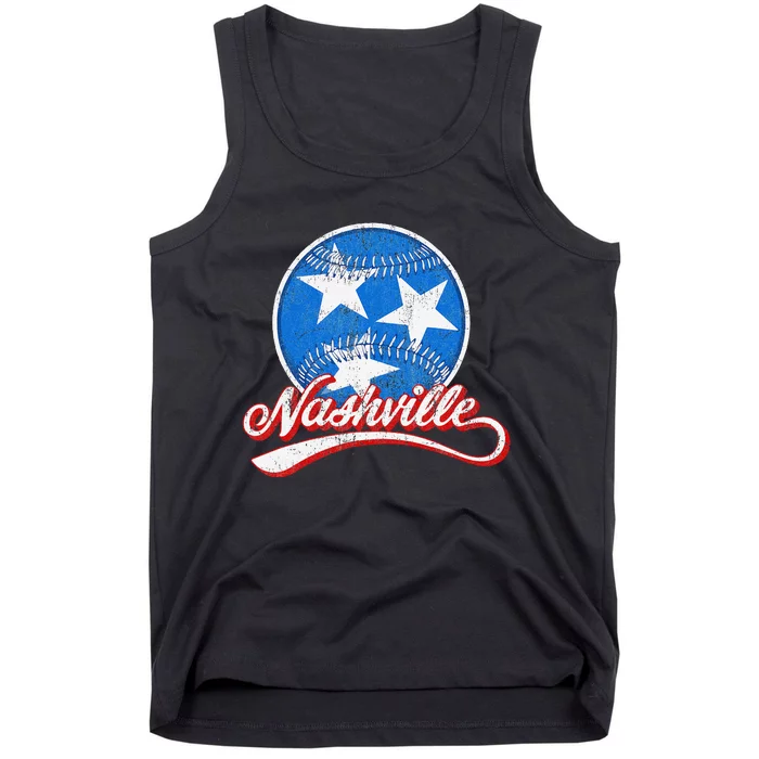 Nashville Baseball Faded Tank Top