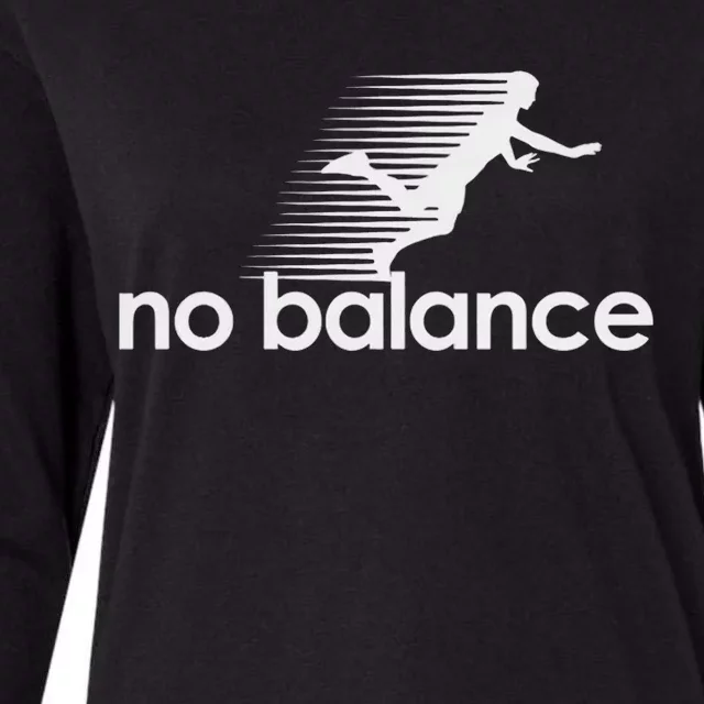 No Balance New Balance Funny Womens Cotton Relaxed Long Sleeve T-Shirt