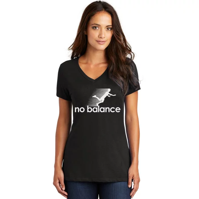 No Balance New Balance Funny Women's V-Neck T-Shirt