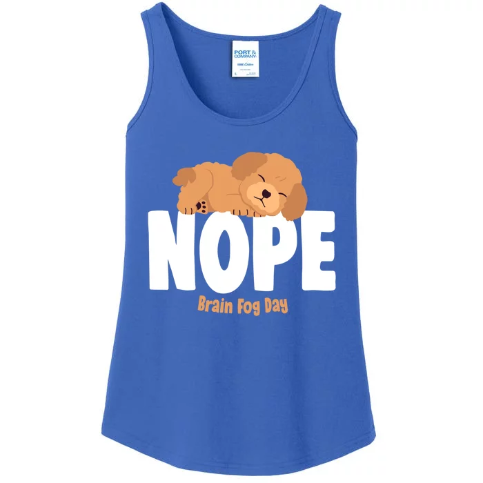 Nope Brain Fog Day Lupus Awareness Fibromyalgia Fibro Great Gift Ladies Essential Tank