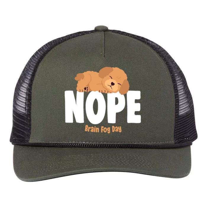 Nope Brain Fog Day Lupus Awareness Fibromyalgia Fibro Great Gift Retro Rope Trucker Hat Cap