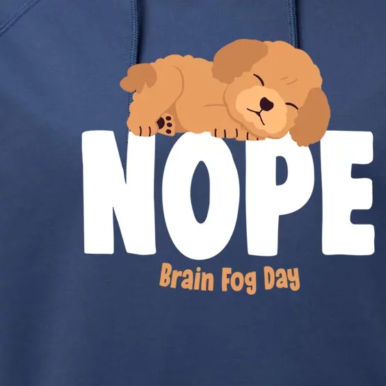 Nope Brain Fog Day Lupus Awareness Fibromyalgia Fibro Great Gift Performance Fleece Hoodie