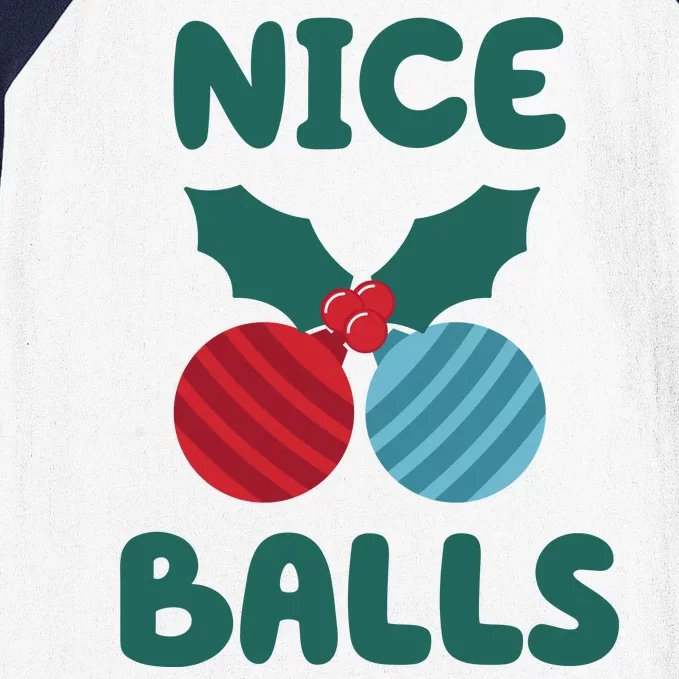 Nice Balls Funny Christmas Ornament Baseball Sleeve Shirt