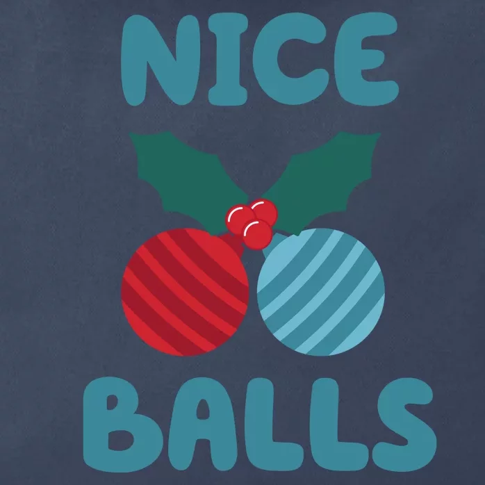 Nice Balls Funny Christmas Ornament Zip Tote Bag