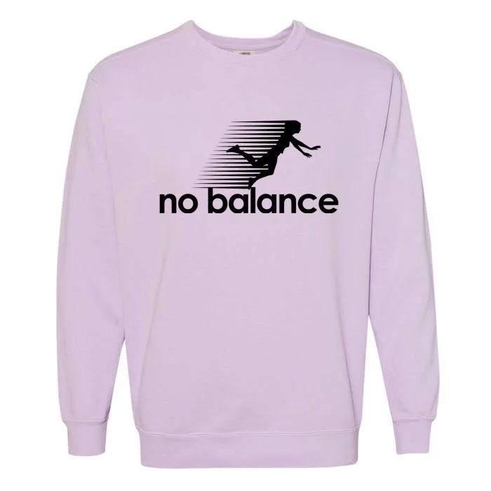 No Balance Funny Spoof Garment-Dyed Sweatshirt