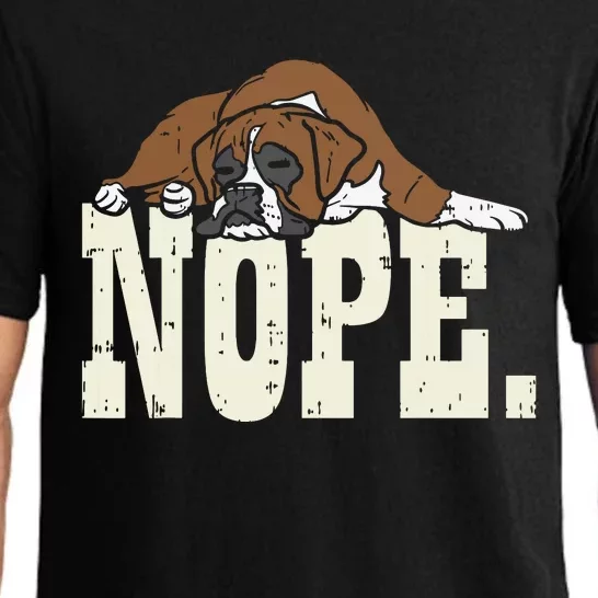 Nope Boxer Funny Animal Pet Dog Lover Owner Men Women Gift Pajama Set