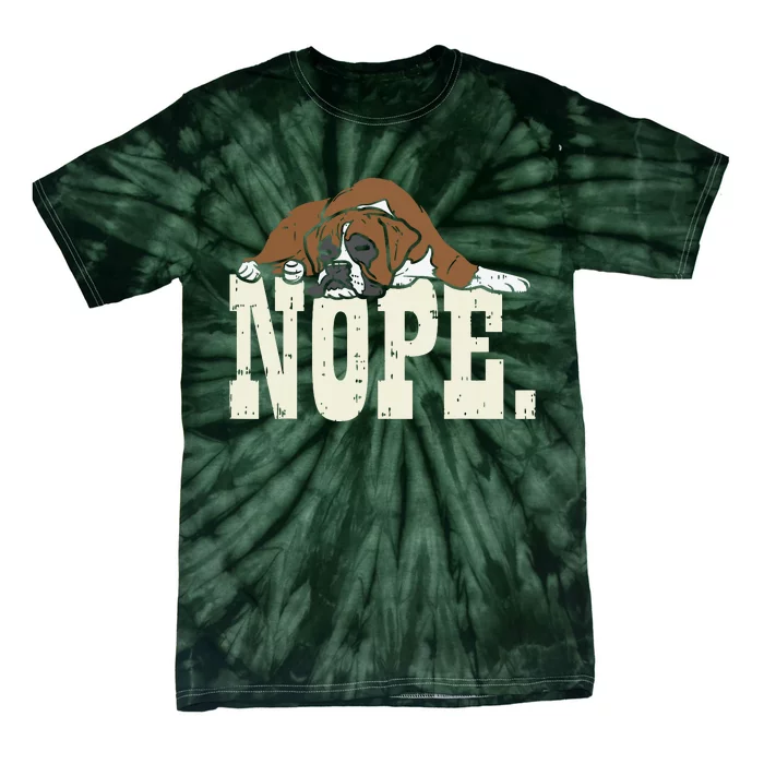 Nope Boxer Funny Animal Pet Dog Lover Owner Men Women Gift Tie-Dye T-Shirt