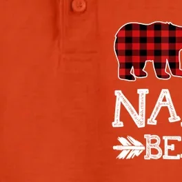 Nana Bear Gift Red Buffalo Plaid Grandma Bear Pajama Funny Gift Dry Zone Grid Performance Polo