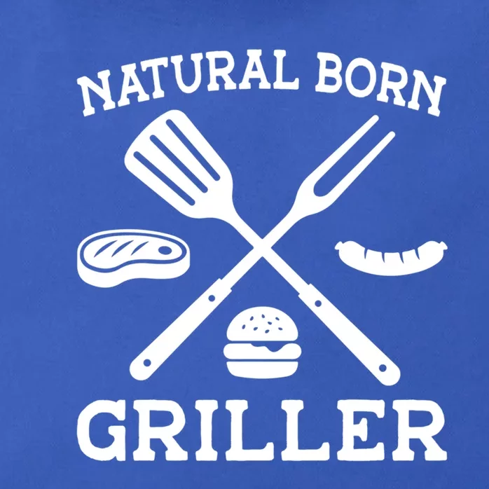 Natural Born Griller Grill Master Barbecue Party Steak Bbq Cool Gift Zip Tote Bag