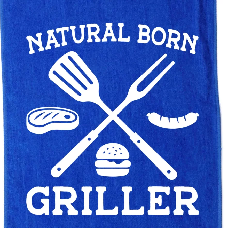 Natural Born Griller Grill Master Barbecue Party Steak Bbq Cool Gift Platinum Collection Golf Towel