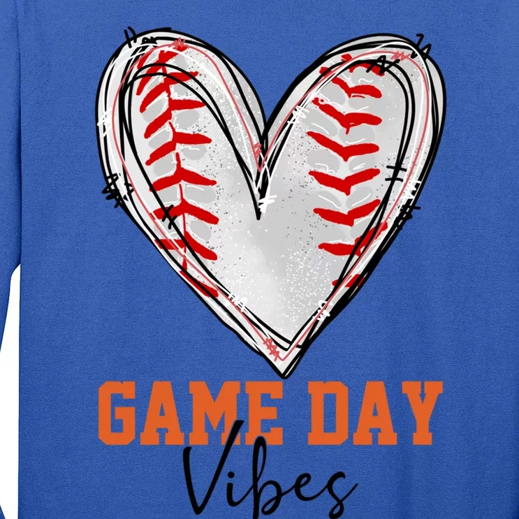 Novelty Baseball Game Day Vibes Baseball Mom Baseball Season Gift Long Sleeve Shirt