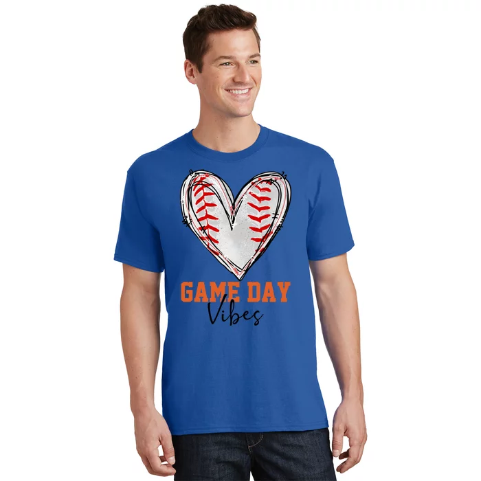 Novelty Baseball Game Day Vibes Baseball Mom Baseball Season Gift T-Shirt