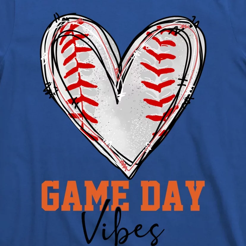 Novelty Baseball Game Day Vibes Baseball Mom Baseball Season Gift T-Shirt