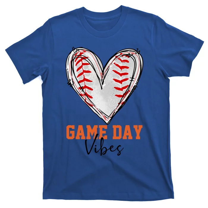 Novelty Baseball Game Day Vibes Baseball Mom Baseball Season Gift T-Shirt