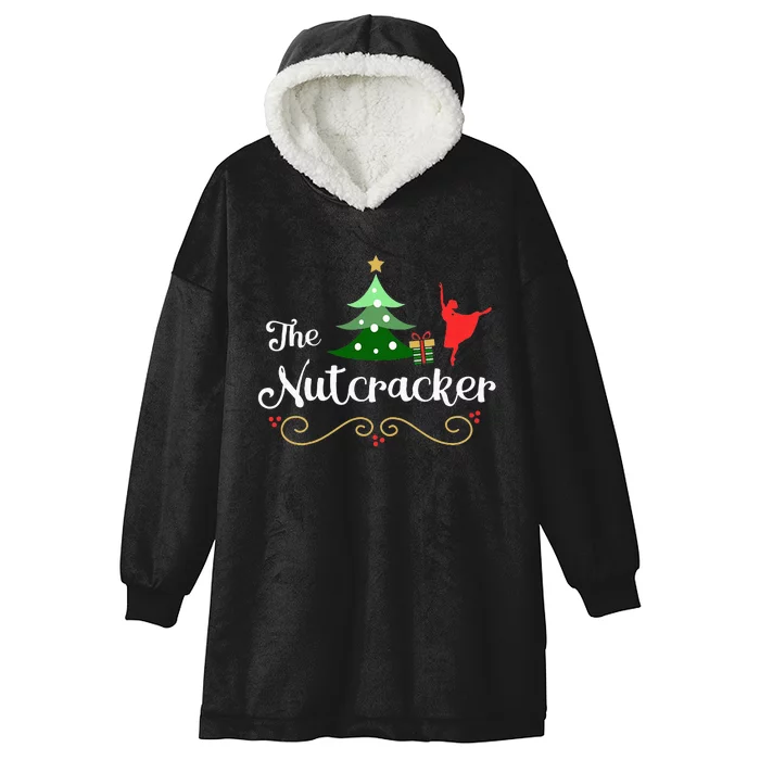 Nutcracker Ballet Gift For Girl Clara & Tree Nutcracker Hooded Wearable Blanket