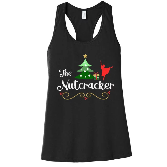 Nutcracker Ballet Gift For Girl Clara & Tree Nutcracker Women's Racerback Tank